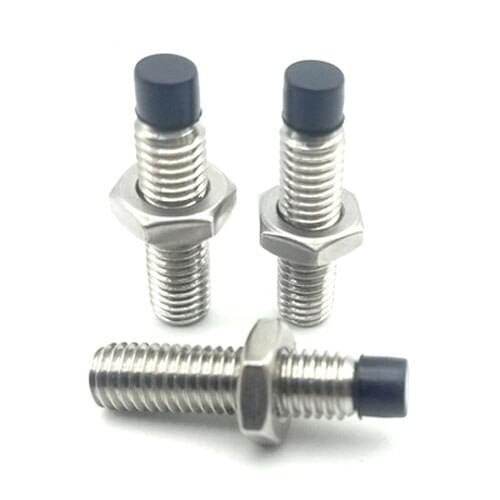 2pcs M5 Straight type With polyurethane Stop Allen bolt inner hexagon Hole types plastic head Set screw Buffer screws