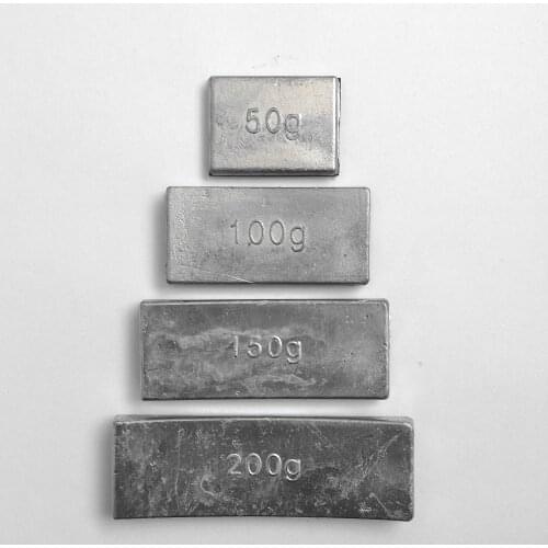 Lead stick on wheel balance weights with 50g/100g/150g/200g, in norton tape / tire weighs