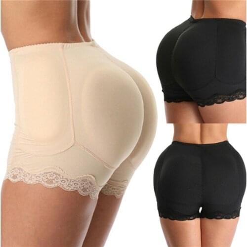 SURE YOU LIKE Women Lace Shapers Padded Butt Lifter Pants Waist Trainner Fake Hip Shapewear Underwear Panties Plus Size S-5XL