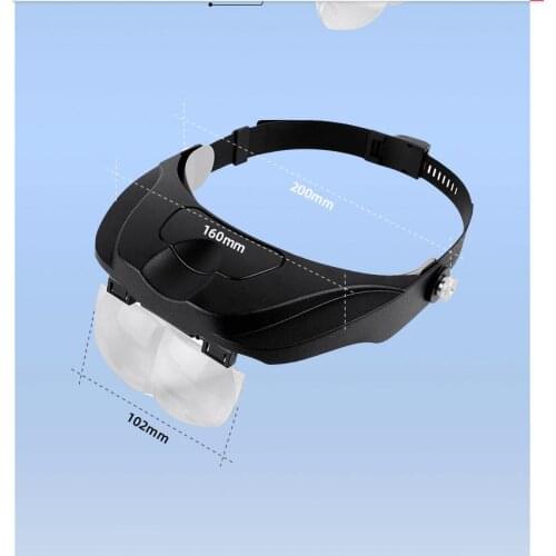 Head-mounted magnifying glass,glasses repairing table placed in the mirror, repairing circuit board magnifying glass