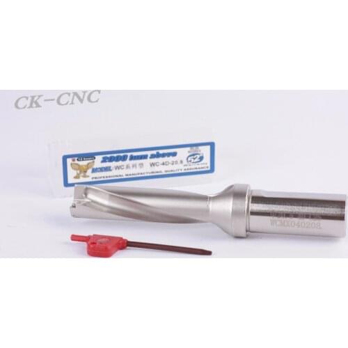 Hight quality WC-4D-20.5 C25 U drill indexable drill CNC TOOL 20.5mm-4D Machining length=82mm for WCMX040208 insert
