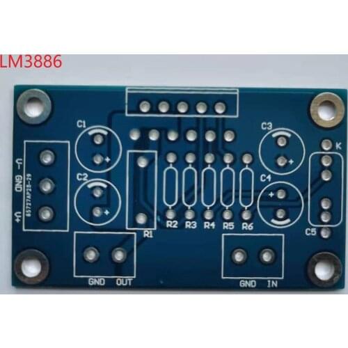 Fannyda Diy pcb board LM3886TF power amplifier board single channel independent PCB empty board