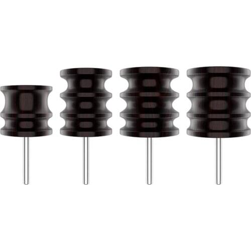 4Pcs Leather Burnisher Bits for Rotary Dremel Tools Pointed Tip and Multi Grooved Burnishing Tips Made of Solid Tropical CNIM Ho