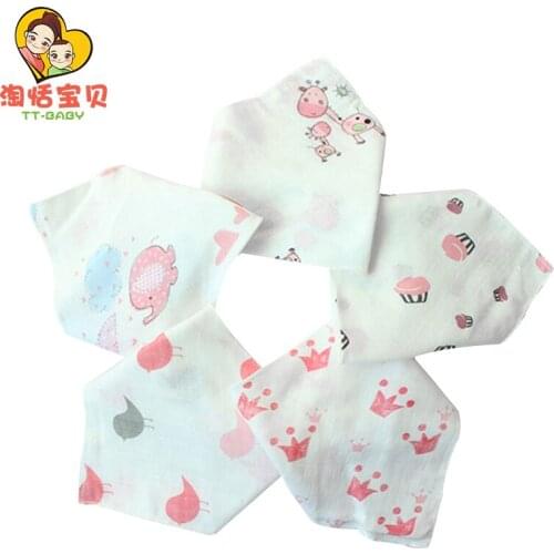 【4 layers】Newborn Baby Bibs Thin Saliva Towel Toddler Boy Girl Anti-Dirty Burp Cloth Infant Feeding Bib Accessories