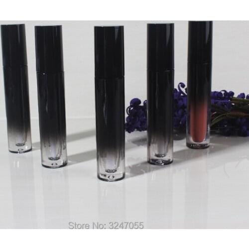 5ML 20pcs/lot 50pcs/lot Shiny Black Gradient Plastic Lip Gloss Tube, DIY Classic Liquid Lipstick Bottle, Portable Beauty Tool