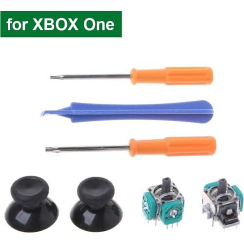 50pcs For Xbox One Controller 3D Analog Joysticks Replacement with cap Torx T8 T6 Screwdrivers Repair Tool