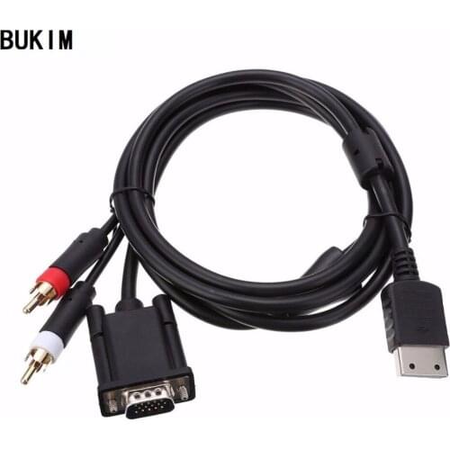BUKIM High Definition VGA Cable Sound Adapter RCA HD PAL NTSC For Sega Dreamcast SEGA DC Console Games Accessories