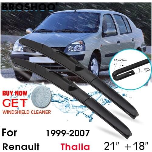 Car Wiper Blade Front Window Windscreen Windshield Wipers Blades J hook Auto Accessories For Renault Thalia 21"+18" 1999-2007