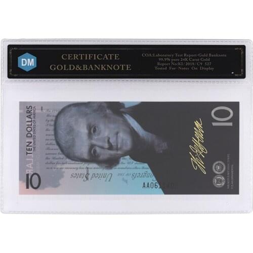 Banknotes 10 dollors souvenir Currency Not circulating money with Certificate Card Decoration paper money Holiday gift