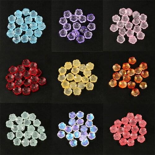 10x4mm Flower Shape Lampwork Czech Glass Loose Spacer Beads For Jewelry Making Handmade Diy Charms Bracelet Necklace Accessories