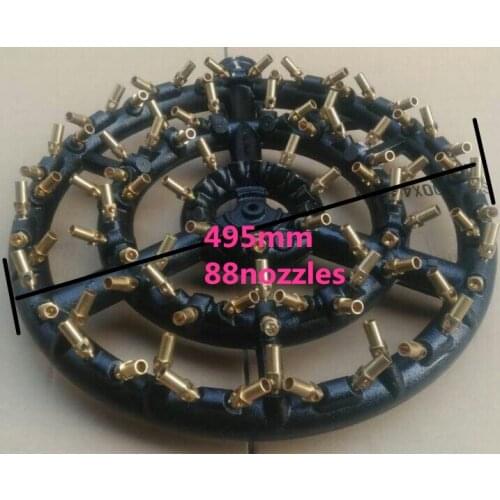 Supper quality Cast iron 88 nozzles gas jet tips burner for kitchen cooking propane jet burner with brass orifice lpg or lng