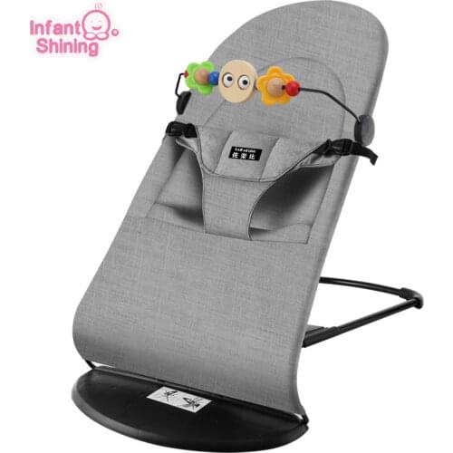 Infant Shining Baby Swing Rocking Chair Coax Baby Artifact Educational Baby Cradle Crib Newborn Baby Recliner Baby Bouncer