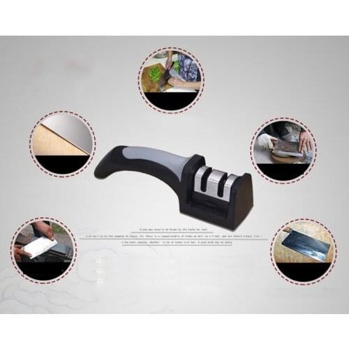 Dropshipping Knife Sharpener Quick Sharpener Professional 3 Stages Sharpener Knife Grinder Non-Slip Silicone Rubber