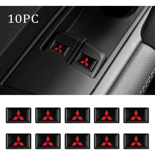 10pcs Epoxy 3D Car Sticker Flags Emblem Decal Decorating For Mitsubishi Lancer 10 3 9 EX Outlander 3 ASX Competition Accessories