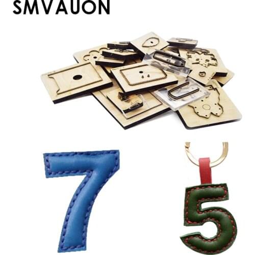 SMVAUON Wood Dies Cutting Mold Diy Lucky Number Ten Numbers One Set Knife Mold Suitable For Die Cutting Machine