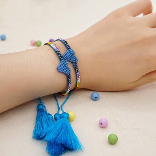 Go2boho Miyuki Beads Bracelet For Women 2021 Designer Boho Friendship Pulsera Heart Bracelets Femme Woven Jewellery Gift for Her