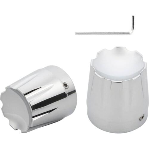 Chrome Motorcycle Front Axle Nut Cover Cap Bolt Aluminum for Harley Softail Dyna V-rod Touring