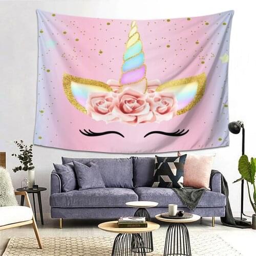 Unicorn Art Decor,Hippie ,Wall Tapestry ,Mandala ,Cheap ,Bohemian ,Wall Hanging ,Printed ,small