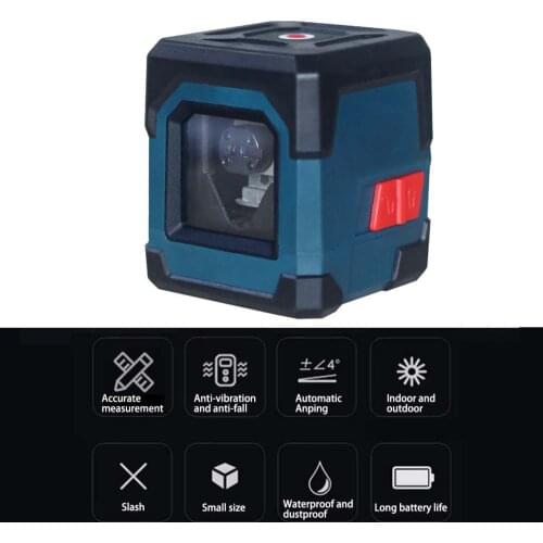 Level Meter Green/Red Light Wall Sticker LV1G High-Precision Strong Light Automatic Leveling Meter Anti-Drop Cross Line Laser