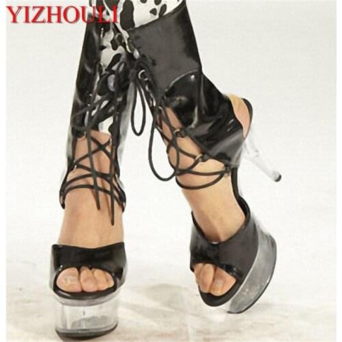 Summer 15CM high heel and cool low boots, sexy nightclub performance model dance shoes