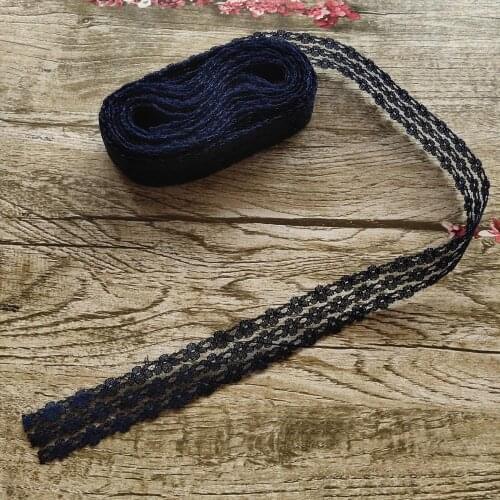 Hot! Best Seller 10 yards 25mm wide Navy lace ribbon lace embroidery lace for clothing/bag/wedding/Decoration/Scrapbooking