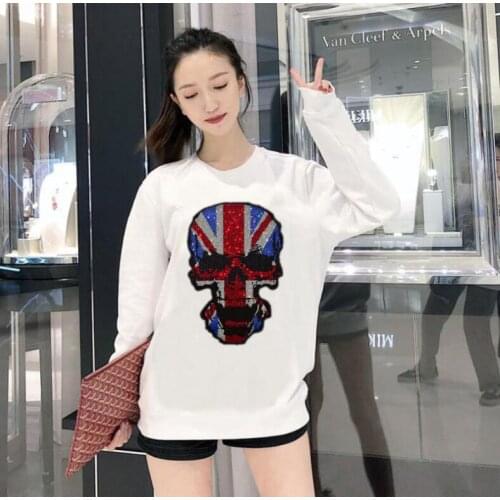 Hot drill Sweatshirt Women Winter Warm Streetwear Oversized Pullovers Diamond stone Thicken Hoodies