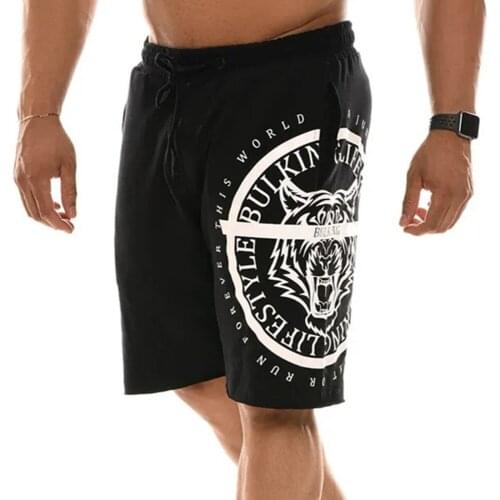 Men‘s summer breathable quick-drying shorts Fitness Loose 5 points pants Gyms Bodybuilding running training short pants