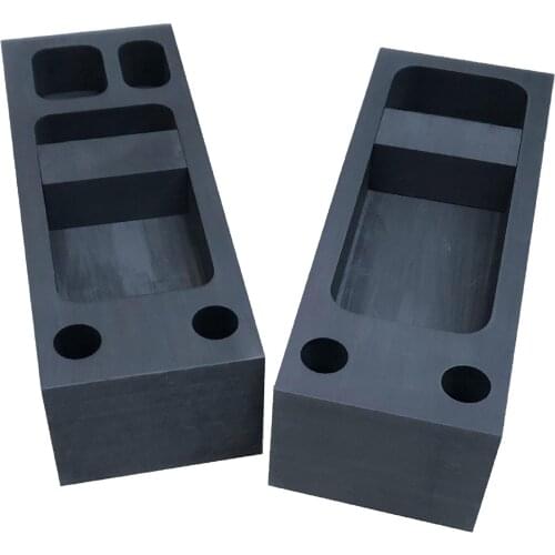 Set of 2 Graphite Crucible Ingot Mould Mold Jewelry Melting Refining Scrap