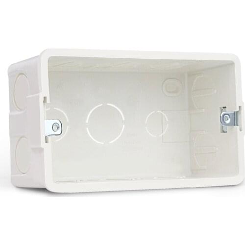 Wall Mounting Switch Box PVC Material Internal Cassette White Back Box 140*80*50mm for 140mm*80mm Standard Switch and Socket Box