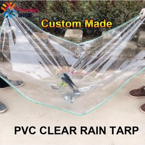 Tewango Heavy Duty Rain Tarp 0.3mm Thickened Transparent PVC Rain Cloth Balcony Succulent Plants Shelter Soft Material