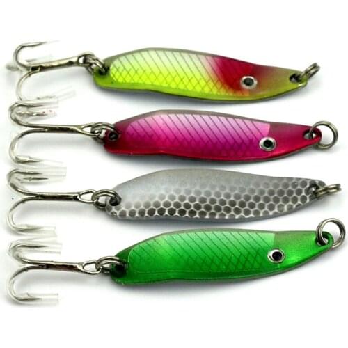 Wholesale 6.5g 5cm japan hooks 200pcs fishing Lures spinner spoon Fishing baits metal hard sequin isca de pesca fishing tackles