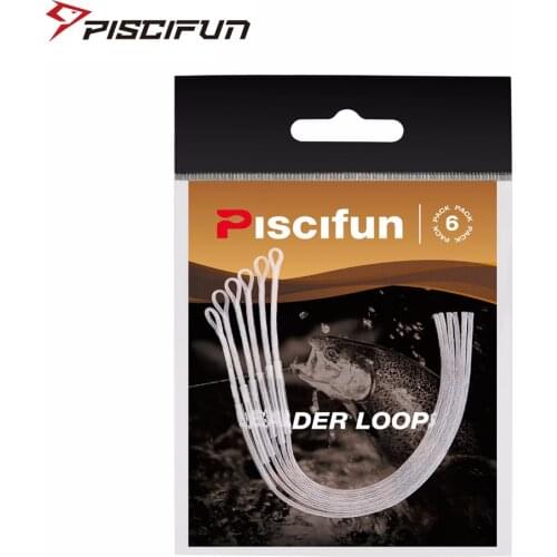 Piscifun Fly Fishing Loop 50LB 6 Pcs/Pack Braided Leader Loop Connectors fly line Fly Loop