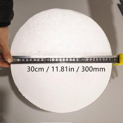 30cm/11.81in/300mm Half Round Solid Polystyrene Styrofoam Foam Balls for DIY Christmas Kids Craft Painted Ball 11.81in/300mm