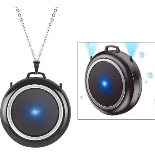 USB Portable Wearable Air Purifier Personal Mini Air Necklace Negative Ion Air Freshener No Radiation Low Noise for Adult Kid
