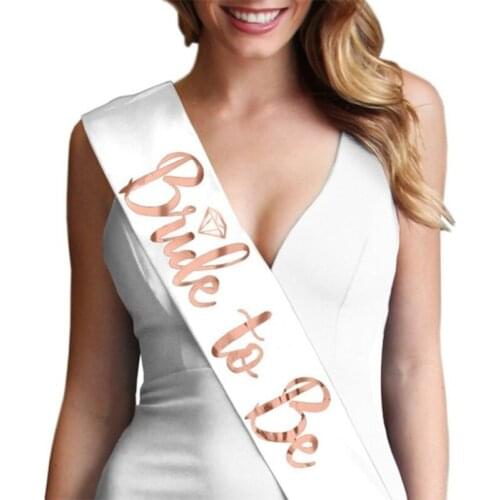1pc Bride to Be Sash Wedding Decoration Engagement Party Supplies Rose Gold Birde to Be Shoulder Strap Bachelorette Party Decor