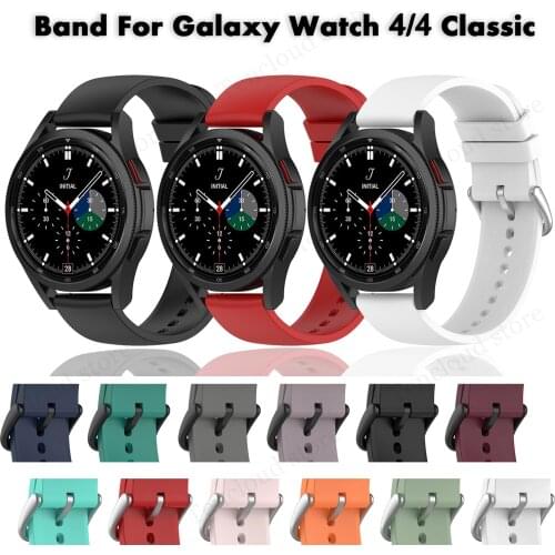 Wrist Strap For Samsung Galaxy Watch 4 Classic LTE 40mm 42mm 44mm 46mm Watch Band Soft Silicone Bracelet Replacement Belt Loop