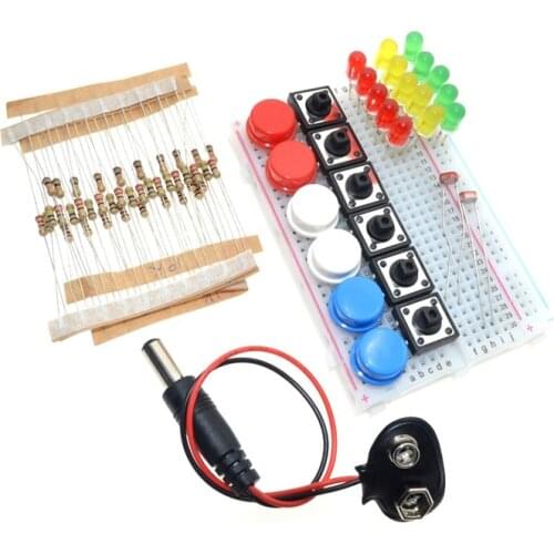 Smart Electronics Starter Kit For arduino uno r3 mini Breadboard LED jumper wire button