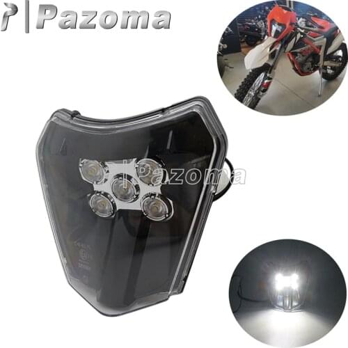 Dirt Bike Motocross Enduro Dual Sport E8 LED Headlight for EXC SX XC XC-F XCF-W MXF 125 250 300 530 690 Six Days LED Lighting