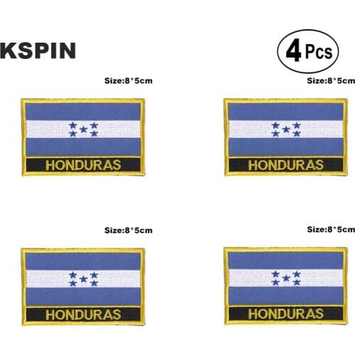 Honduras Rectangular Shape Flag Iron on Saw on Patches Embroidered Flag Patches National Flag Patches for Clothing