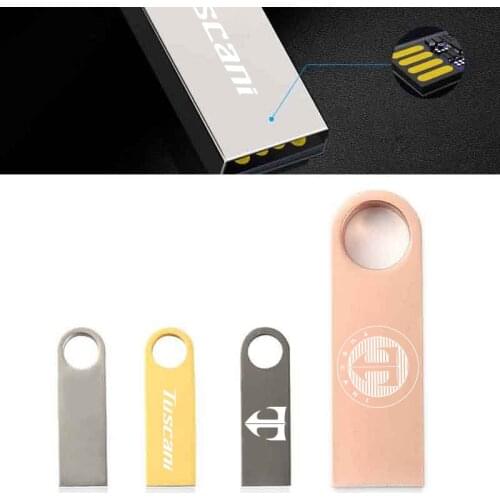 Usb flash drive 16GB 32GB Pen Drive waterproof metal u disk For Hyundai tuscani I II III IV car accessories stickers