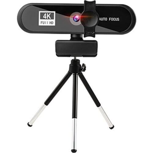 4K Video Conference Webcam Autofocus USB Web Camera with Micphone and Tripod for Meeting Live Broadcast HD PC Web Cam
