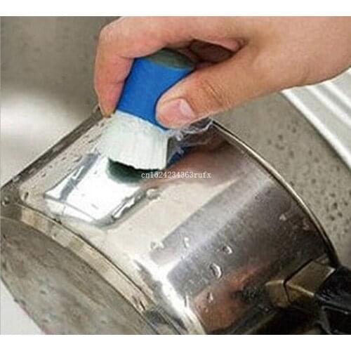 200 pcs Cleaning Brushes Magic Stick Metal Rust Remover Cleaning Stick Wash Brush Pot Cleaning Brush