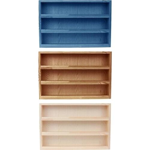 3 Ties Desktop Storage Rack Mini Tabletop Bookcase File Holder Making Tape Storage Display Shelf Doll Collection Case