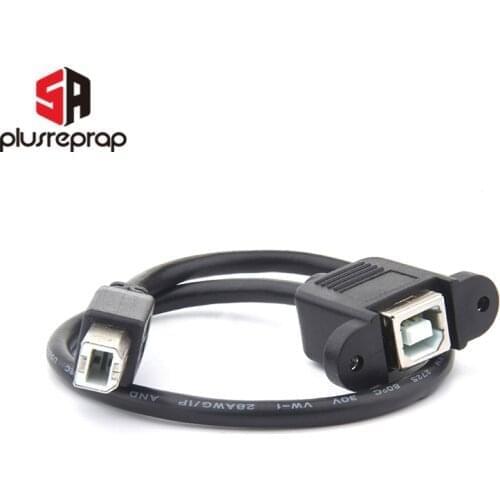 USB 2.0 Type B Male to Female M/F EXTENSION Data Cable Panel Mount For Printer or 3D Printer Cable Connector Adapter 30CM