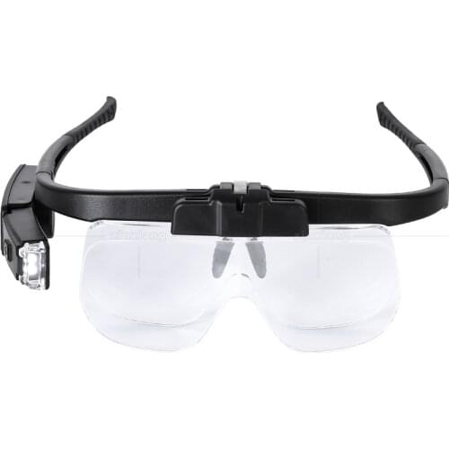 4.5 Power glasses repair magnifying glass six power reading and newspaper repair two LED light sources adjustable
