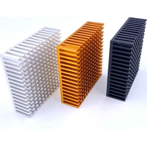 5pcs IC Heat Sink Radiator Cooler Cooling 50*50*15 Heatsink Slotted PCB Ultrasonic CPU Power Amplifier Board Radiator Oxidation