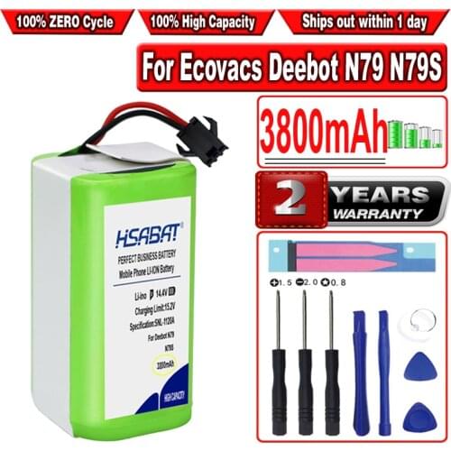 HSABAT 3800mAh Battery for Conga Excellence 990 Ecovacs Deebot N79 N79S DN622, Eufy Robovac 11 11S 12 15C 15S 35C