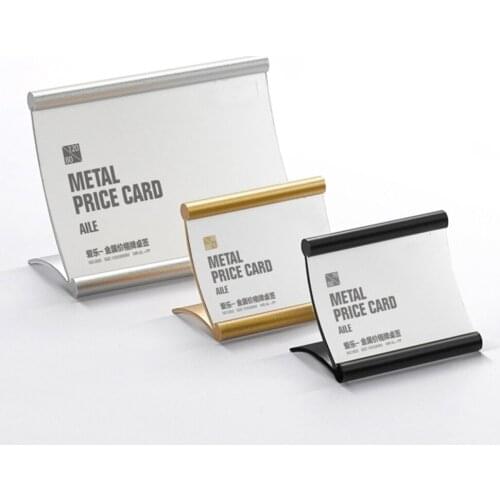 Aluminum Name Plate Holder For Desk Office Business Door Sign Holder Gold Silvery Black