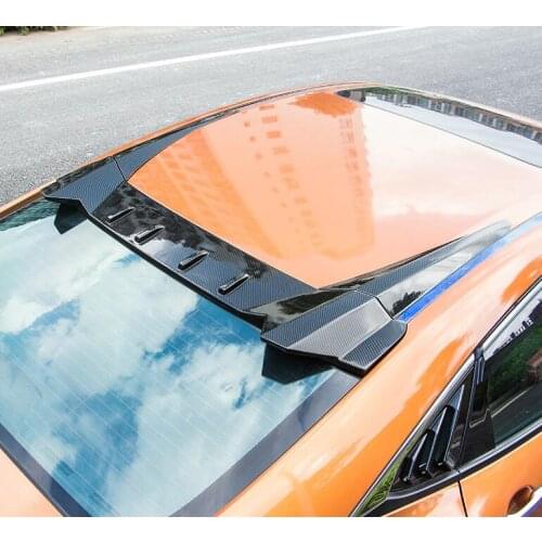 Car Rear Window Roof Spoiler lips Visor R Style ABS Plastic Tail Wing Fits for Honda for Civic 10th 4DR Sedan 2016-2018