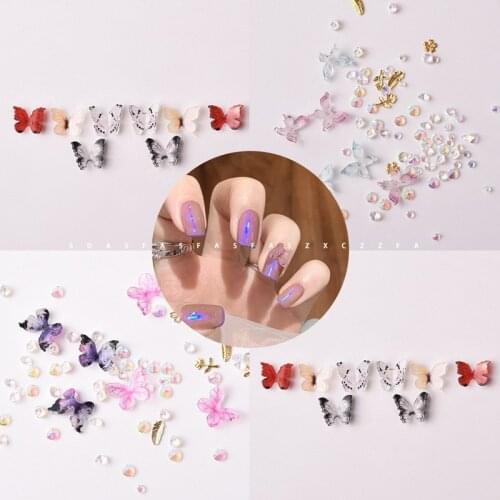 Butterfly Bee Sequins For Nails Art Decoration Mixed Rose Flower Leaf DIY Nail Art Paillettes Jewelry Manicure Accessory